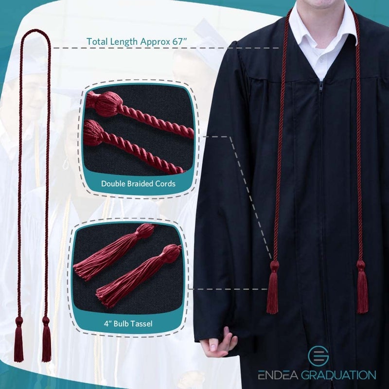 Endea Graduation Single Honor Cord (Maroon) - Image 3